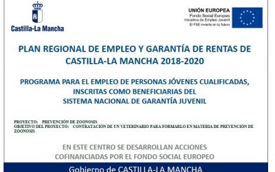 Clínica Veterinaria Zarpa ha sido beneficiaria del Programa para el Empleo de Personas Jóvenes Cualificadas, Inscritas como Beneficiarias Del Sistema Nacional de Garantía Juvenil